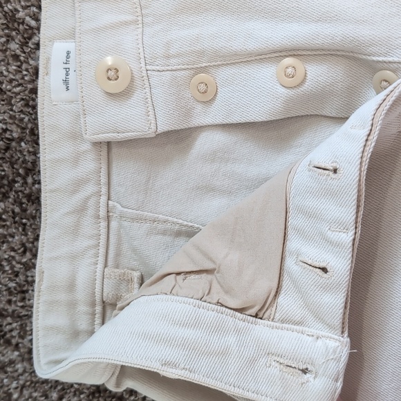 Aritzia Wilfred Free Modern Cargo Pants High Waist Twill Cream Size 2 - Picture 6 of 16